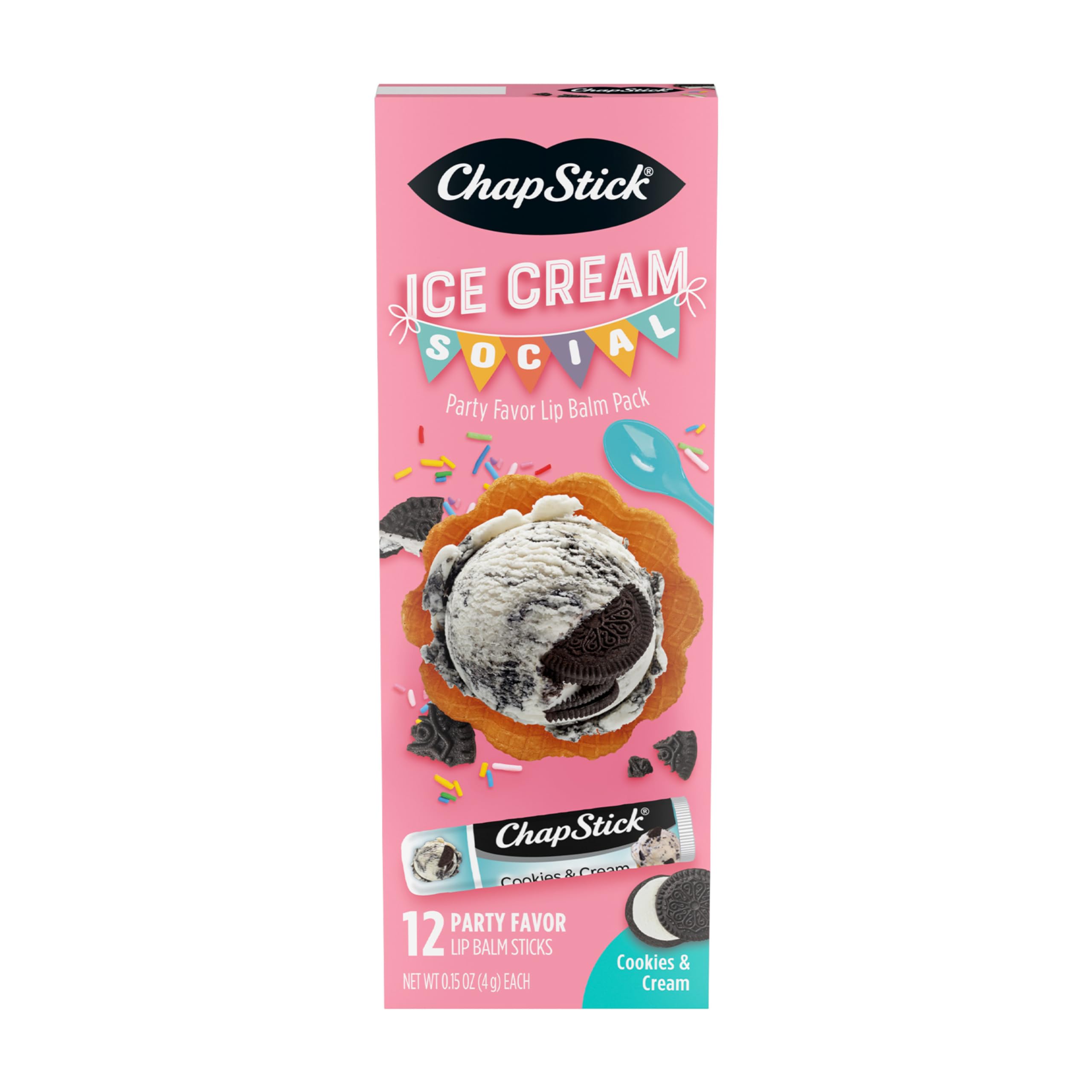 Amazon.com : ChapStick Icecream Social Cookies & Cream Party Pack